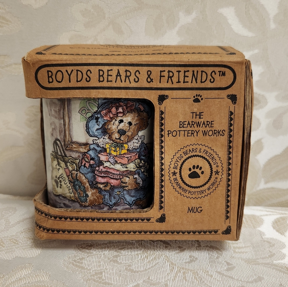 Boyds Bears & Friends Coffee Tea Mug Born To Shop The Bearware Pottery Works